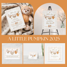 Fall in Love Rustic Modern Tartan Baby Shower