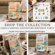 Girl Camping Adventure Birthday Party 