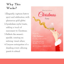 Martini Glass Spilling Christmas Glitter Party Set