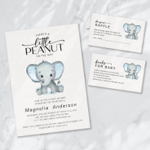 Little Peanut Blue Elephant Baby Shower 