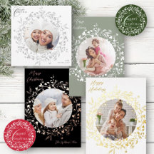 Modern Boho Wildflower Wreath Christmas Collection