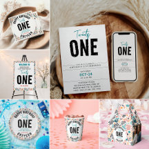 Colorful Geometric 21st Birthday Party Collection