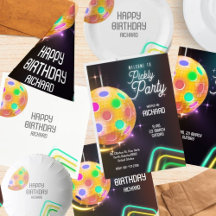Pickleball Sports Neon Theme Disco ball Party
