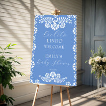 Cielito Lindo dusty blue Mexican baby shower
