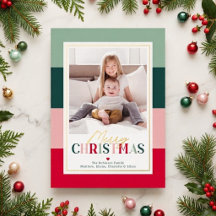Colorful Striped Merry Christmas