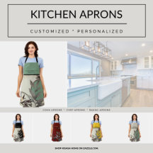 Aprons   Modern Artistic Watercolor Botanical