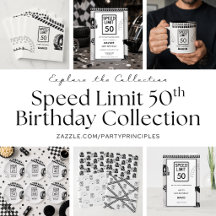 50th Birthday Speed Limit Motoring themed birthday