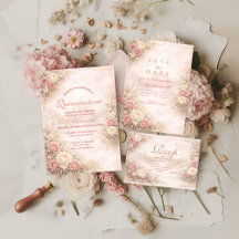 Blush Rose Gold Garden Quinceañera