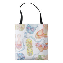 Colourful tote bags with fashion style