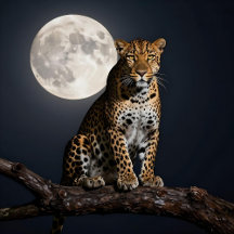 A Leopard under the Harvest Moon