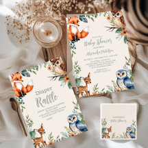 Cute Woodland Forest Animals Baby Shower Coll