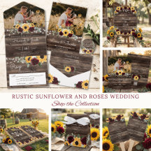 Rustic Sunflower and Roses Wedding