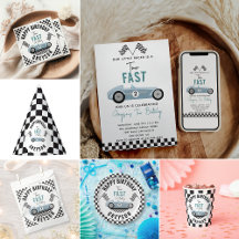 Two Fast Race Car 2nd Birthday Party Collection 