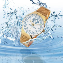 Elegant Wedding Couple’s Name Monogram Watch 