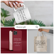 Divorce You were my cup of tea modern simple gift