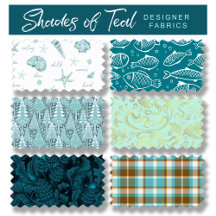 Shades of Turquoise & Teal Custom Fabric Templates