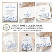 Blue Floral Bridal Shower 