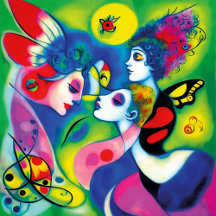 Abstrakte Liebesengel – fantastische, Fantasy