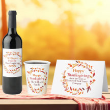 Thanksgiving Fall Wreath Cards & Gifts