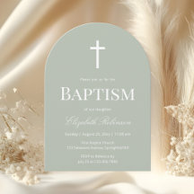 Sage Green Minimalist Baptism Collection
