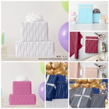 Elegant Heart Links Wedding Gift Wrapping Paper