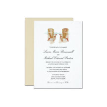 Two Watercolor Adirondack Beach Chairs