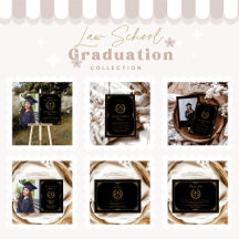 Black Gold Elegant Law School Graduation
