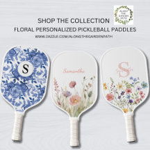 Floral Personalized Pickleball Paddles