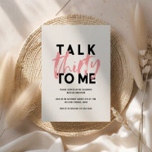 Talk 30 to me bright colorful 30th birthday suite