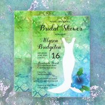 Mermaid Beach Themed Watercolor Bridal