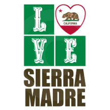 Love Sierra Madre California State Flag Heart