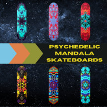 Psychedelic Mandala Skateboards