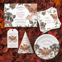 Cute Woodland Animals Birthday Party