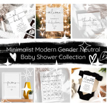 Modern Handwritten Script Baby Shower Collection