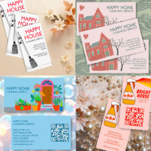 CLEANING & JANITORIAL BUSINESS CARDS