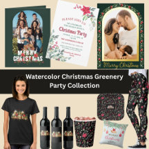 Watercolor Christmas Greenery Collection