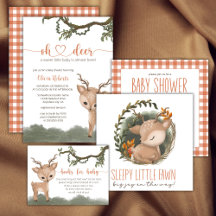 Oh Deer gender neutral woodland baby shower