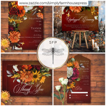 Dark Elegant Summer Sunset Floral Wedding