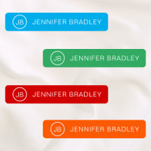 Monogram Iron On Clothing Labels