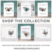 Best Dog Dad Father’s Day Photo Cards by Location