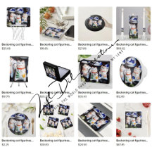 Gifts with beckoning cat figurines design