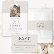 Modern Minimal Elegant Photo Arch Neutral Wedding 