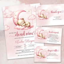 Girl We're on cloud nine cute sleeping teddy bear