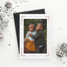 CHRISTMAS   Modern Foil Photo Holiday Cards