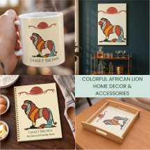 Colorful African Lion Home Decor & Accessories