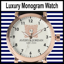 Couples names Watch  with Initials Luxury Elegant 