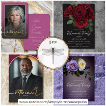 Elegant Modern Foil Retirement Party Invitations