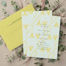 Art Nouveau Custom Color Floral Lily Wedding Suite