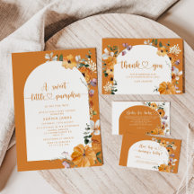 Mustard arch floral fall baby shower