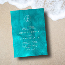 Aqua Elegance Turquoise & Teal Watercolor Wedding